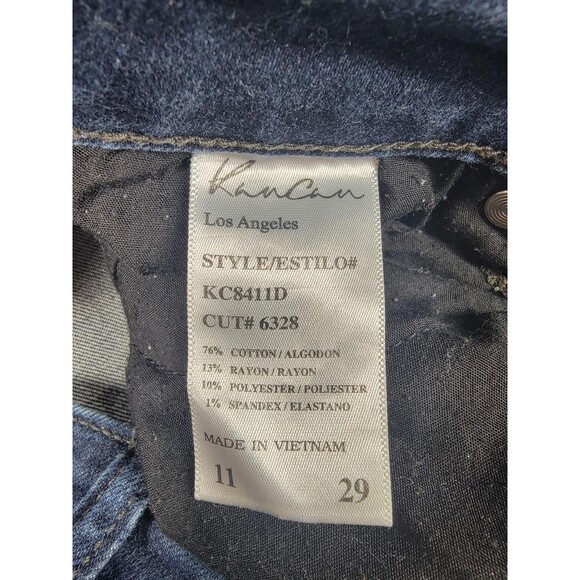 KanCan Jeans Womens Size 11 29 Dark Blue Flare Bootcut Stretch Denim KC8411D - Picture 10 of 14